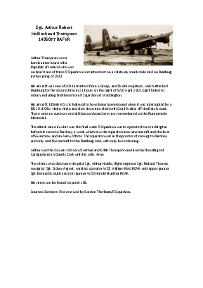 A preview of a PDF biography for Thompson, Arthur Robert Hollinshead